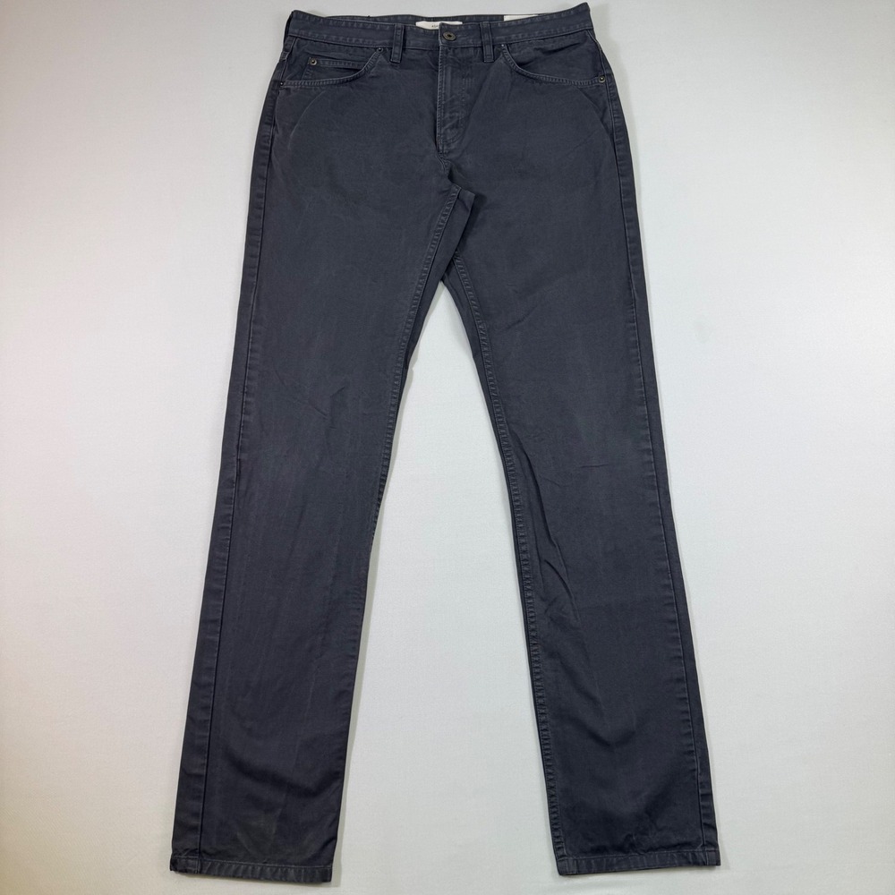 Billy Reid Ashland Pants Mens 32x34 Gray Straight Leg 100% Cotton Canvas Twill
